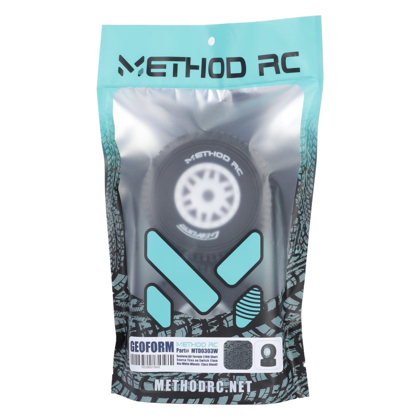 Method RC Tire and Wheel Geoform All-Terrain 1/8 Short Course Tires on SWITCH 17mm Hex Wheels Designed for ARRMA® MOJAVE™ 4S (2pcs Glued)