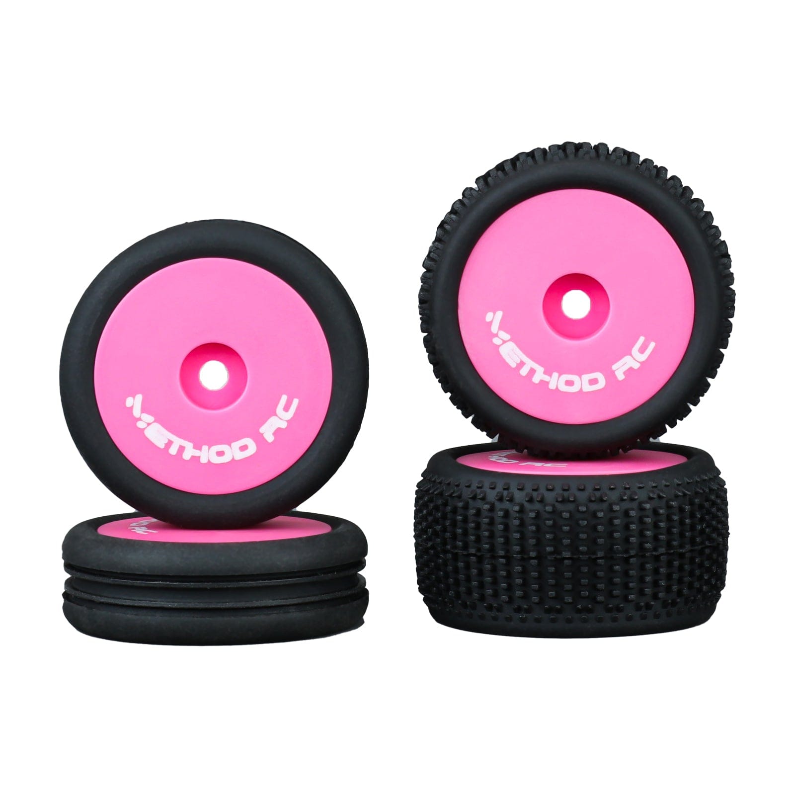Method RC Tire and Wheel Pink METHOD RC NitraGrip Micro-B Tire Set