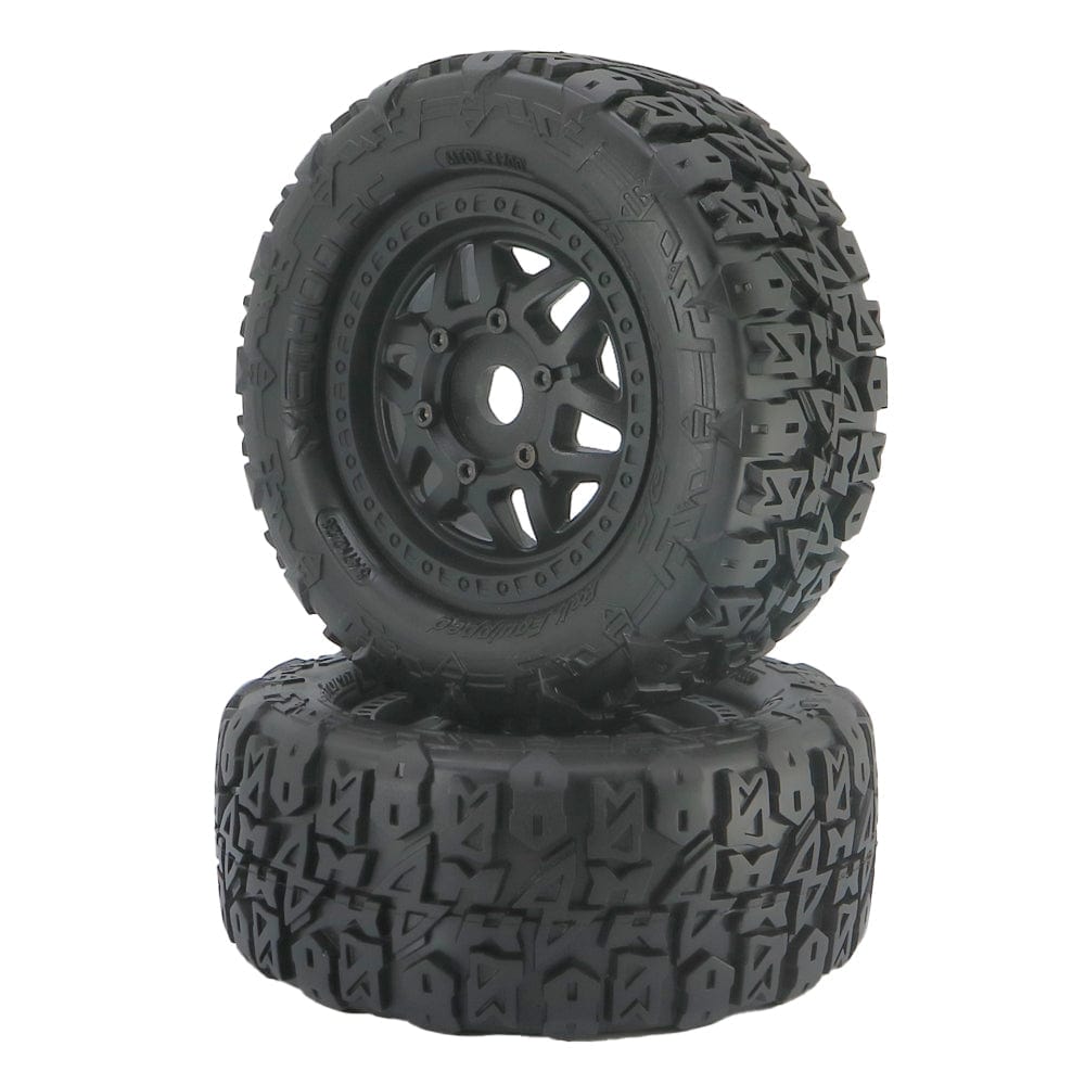 Method RC Tire and Wheel Terraform All-Terrain Belted 1/7, 1/8 Short Course Tires on Switch 17mm Hex (2pcs, Glued)