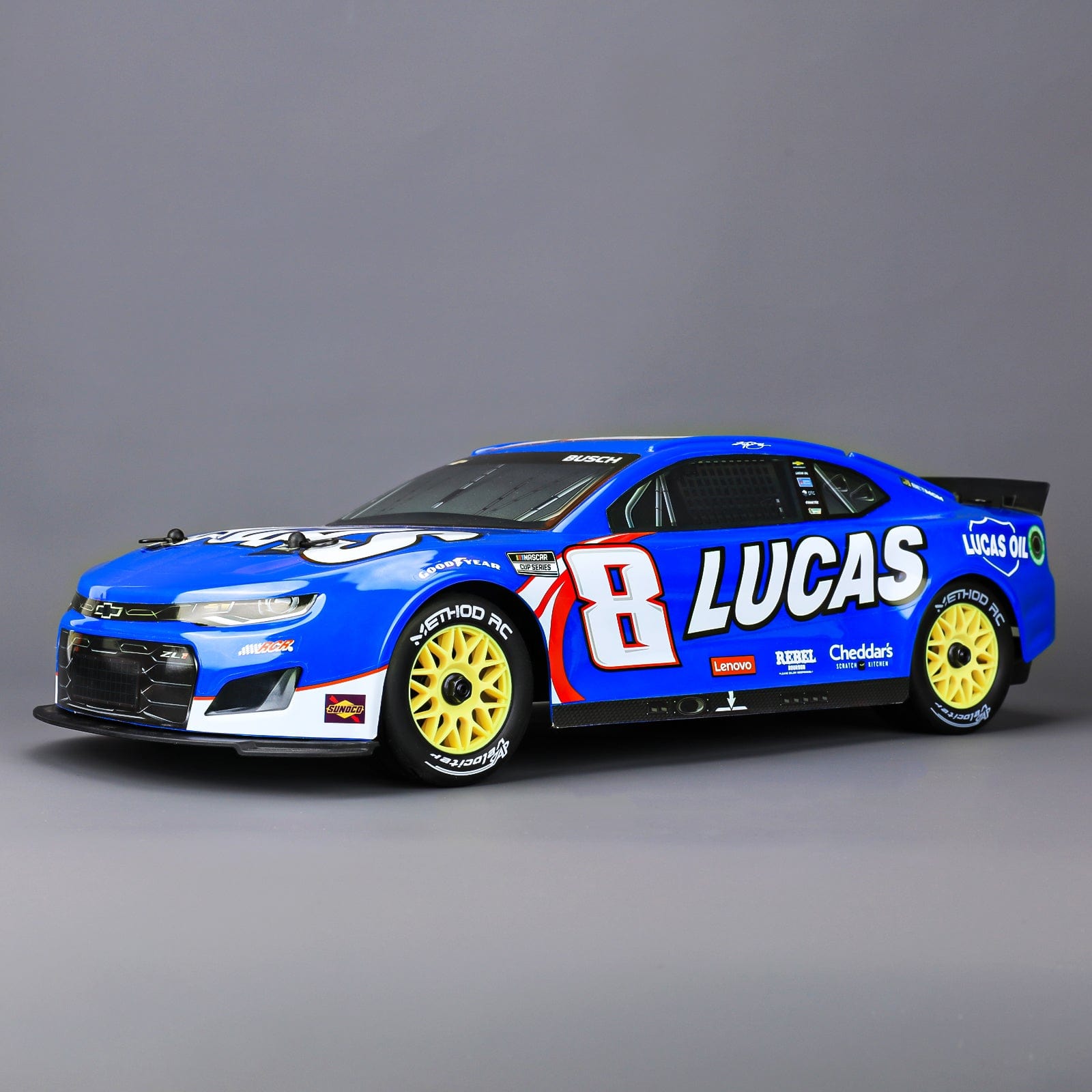 Method RC Tire and Wheel Velociter All-Road 1/12 NASCAR Tires on FLYR 8mm Hex Wheels Designed for LOSI® 1/12 NASCAR Platform (2pcs Glued)
