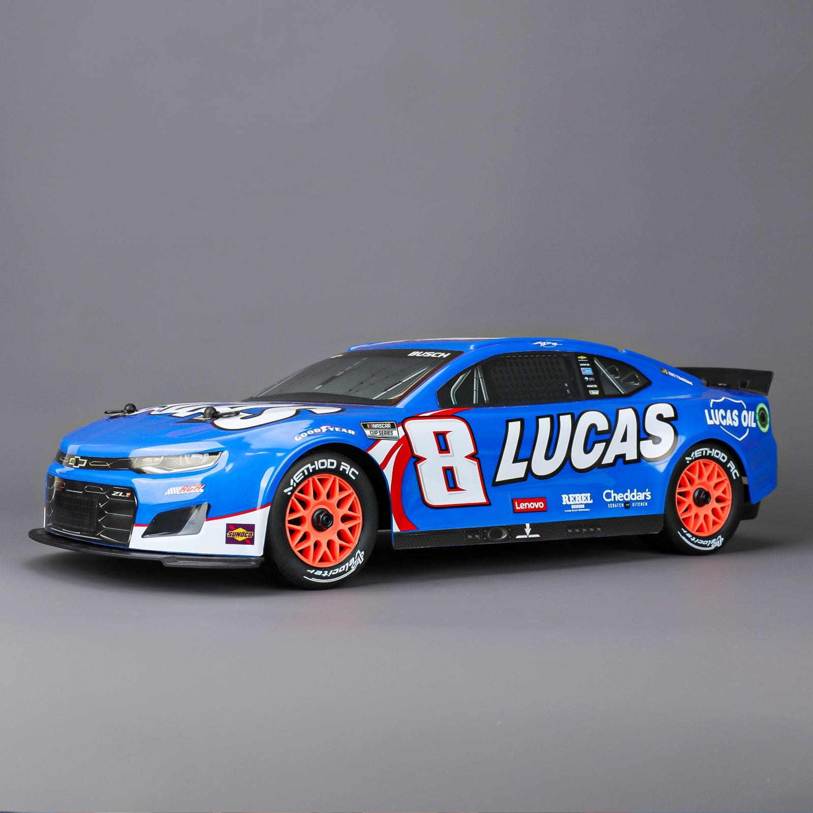 Method RC Tire and Wheel Velociter All-Road 1/12 NASCAR Tires on FLYR 8mm Hex Wheels Designed for LOSI® 1/12 NASCAR Platform (2pcs Glued)