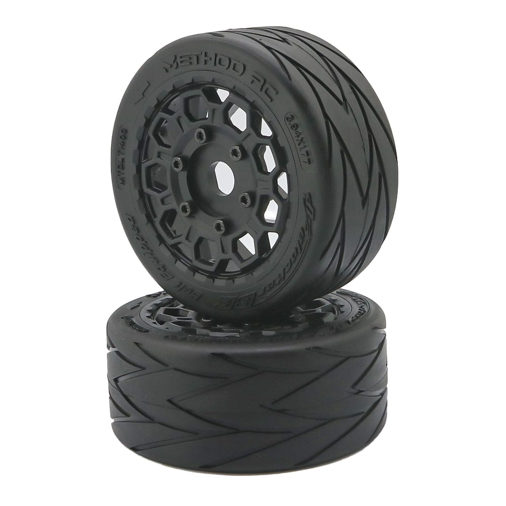 Method RC Tire and Wheel Velociter Belted 1/7th On-Road Tires on Hive 17mm Hex Wheels (2pcs, not glued)