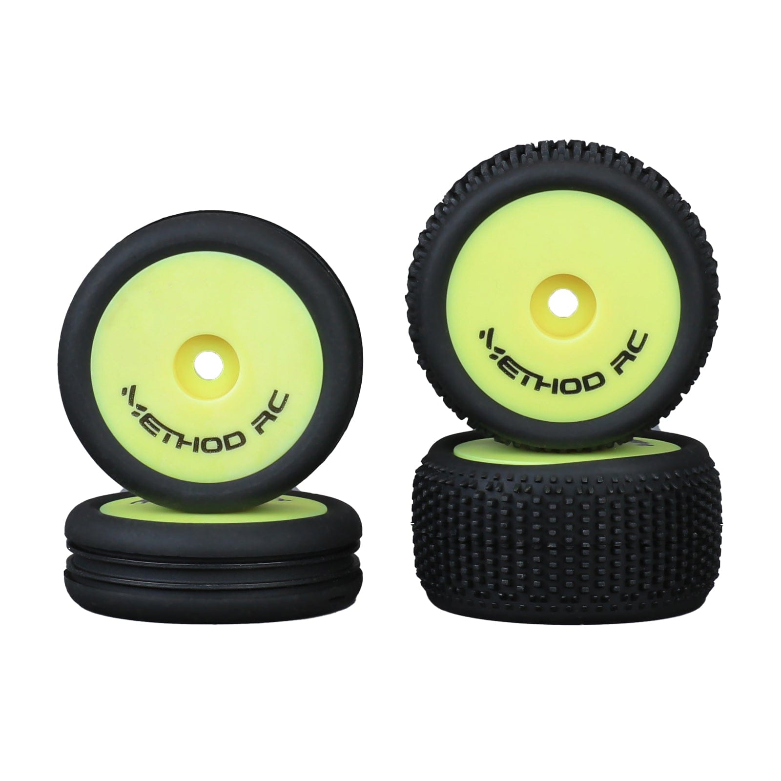 Method RC Tire and Wheel Yellow METHOD RC NitraGrip Micro-B Tire Set