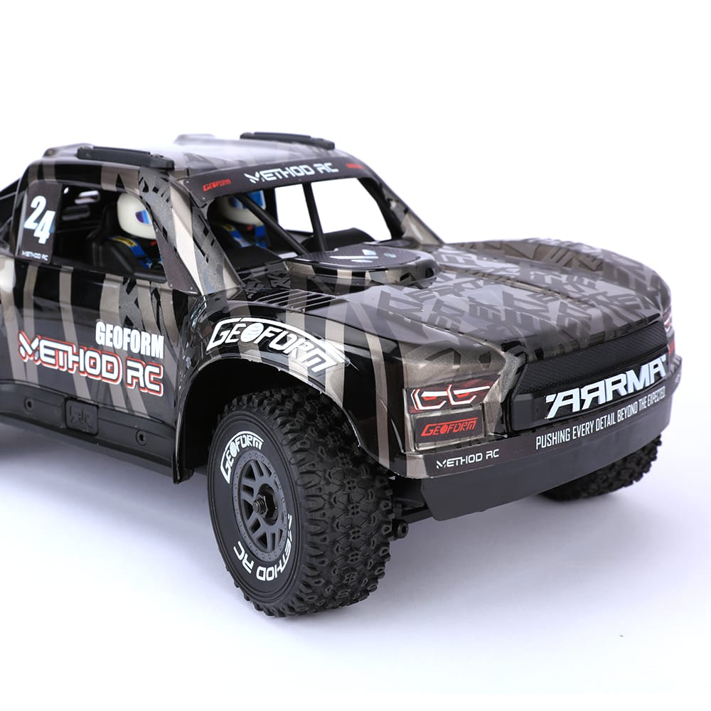 Method RC 1/16 Pre-Cut EXT Trophy Truck Body for MOJAVE GROM (Black/Red)