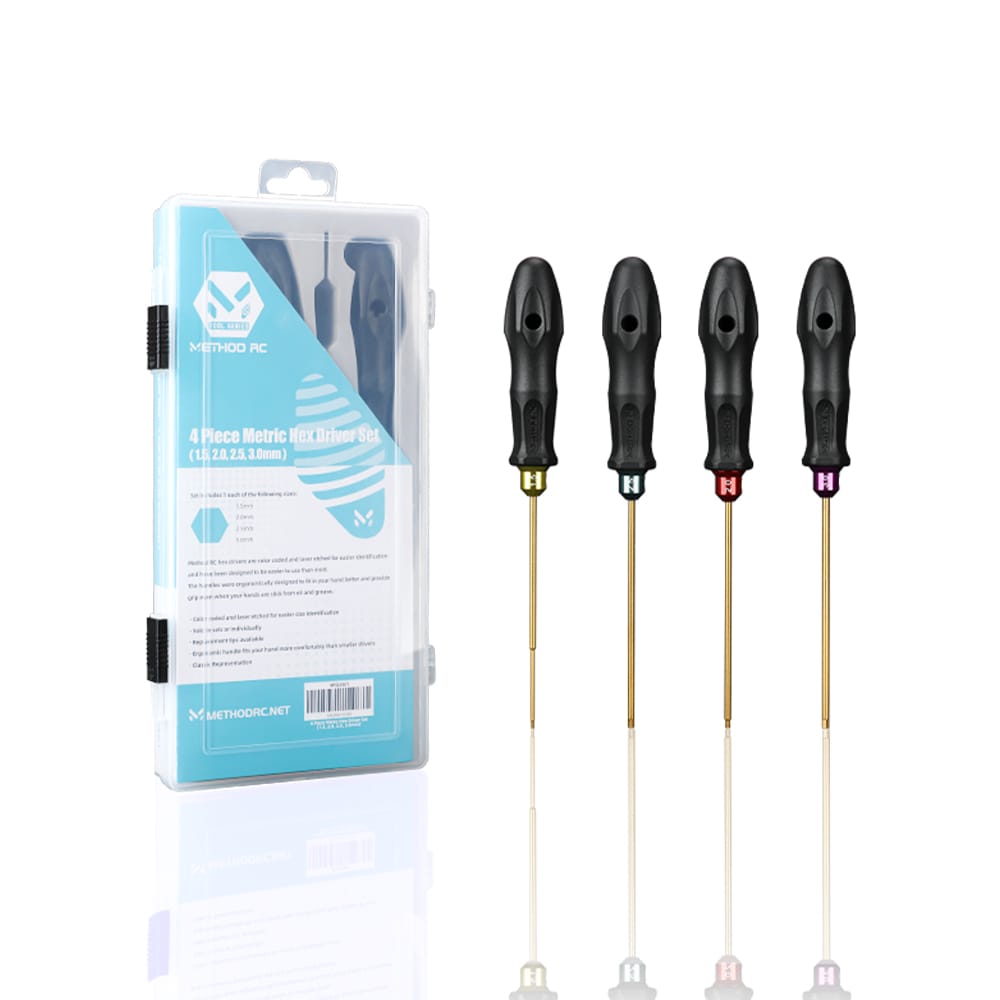Method RC RC Tools Metric Hex Driver Set (1.5, 2.0, 2.5, 3.0mm) 4pcs - RC Tools