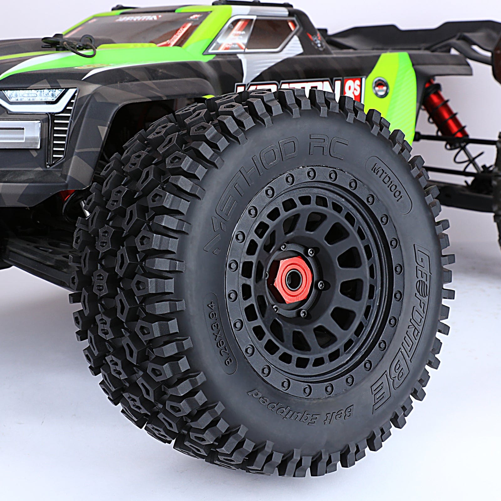 Method RC Tire and Wheel Geoform Off-Road Belted 1/5th Monster Truck Tires on Array 24mm Hex Wheels (2pcs, Glued)