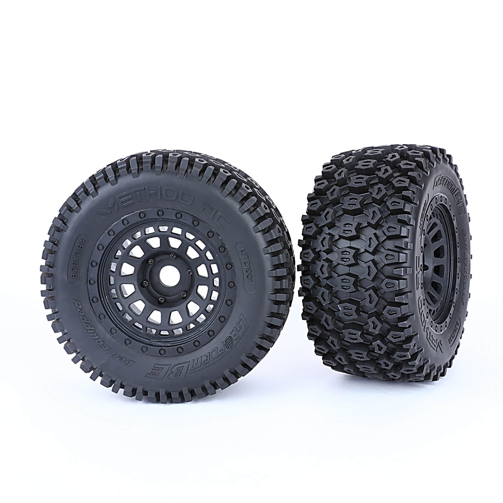 Method RC Tire and Wheel Geoform Off-Road Belted 1/5th Monster Truck Tires on Array 24mm Hex Wheels (2pcs, Glued)