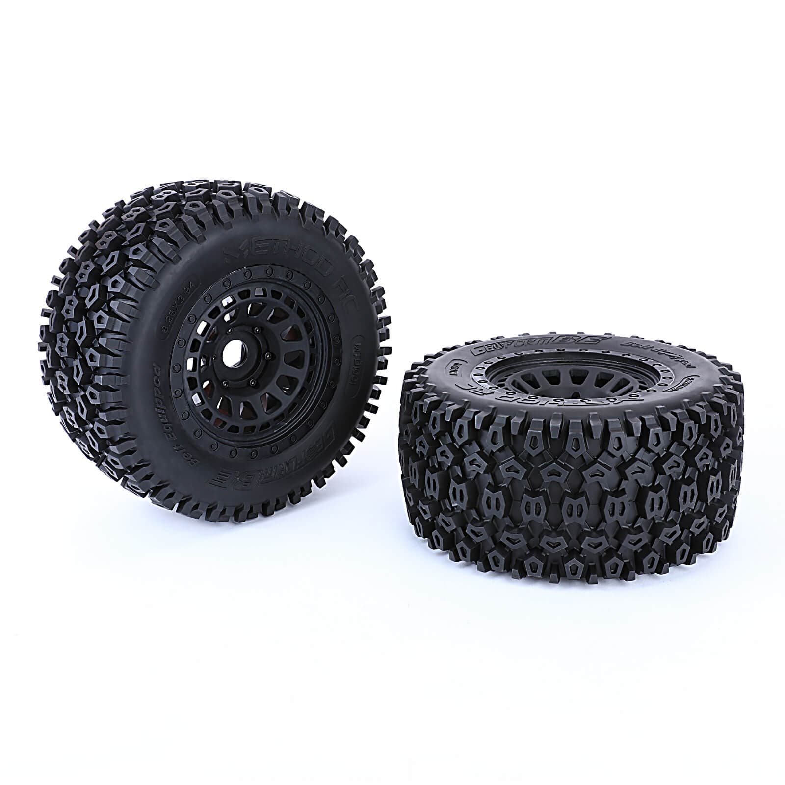 Method RC Tire and Wheel Geoform Off-Road Belted 1/5th Monster Truck Tires on Array 24mm Hex Wheels (2pcs, Glued)