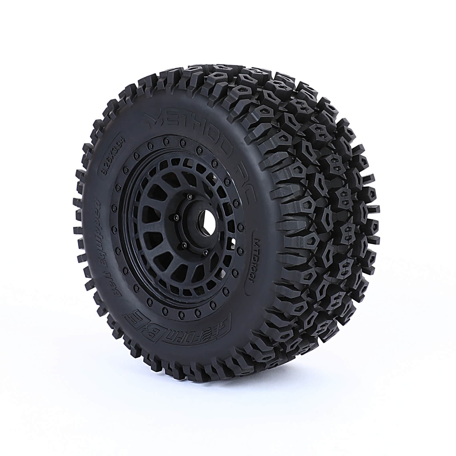 Method RC Tire and Wheel Geoform Off-Road Belted 1/5th Monster Truck Tires on Array 24mm Hex Wheels (2pcs, Glued)