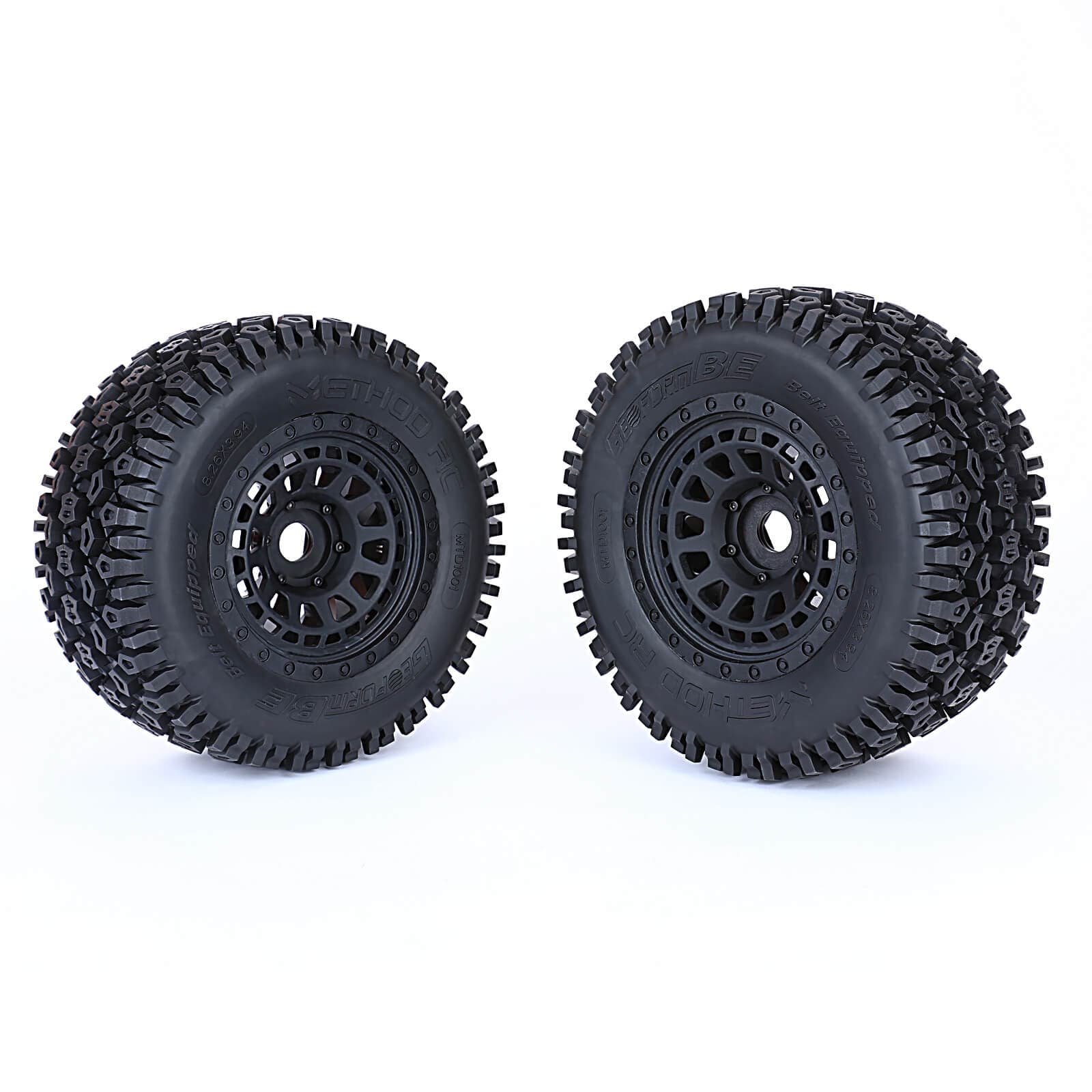 Method RC Tire and Wheel Geoform Off-Road Belted 1/5th Monster Truck Tires on Array 24mm Hex Wheels (2pcs, Glued)