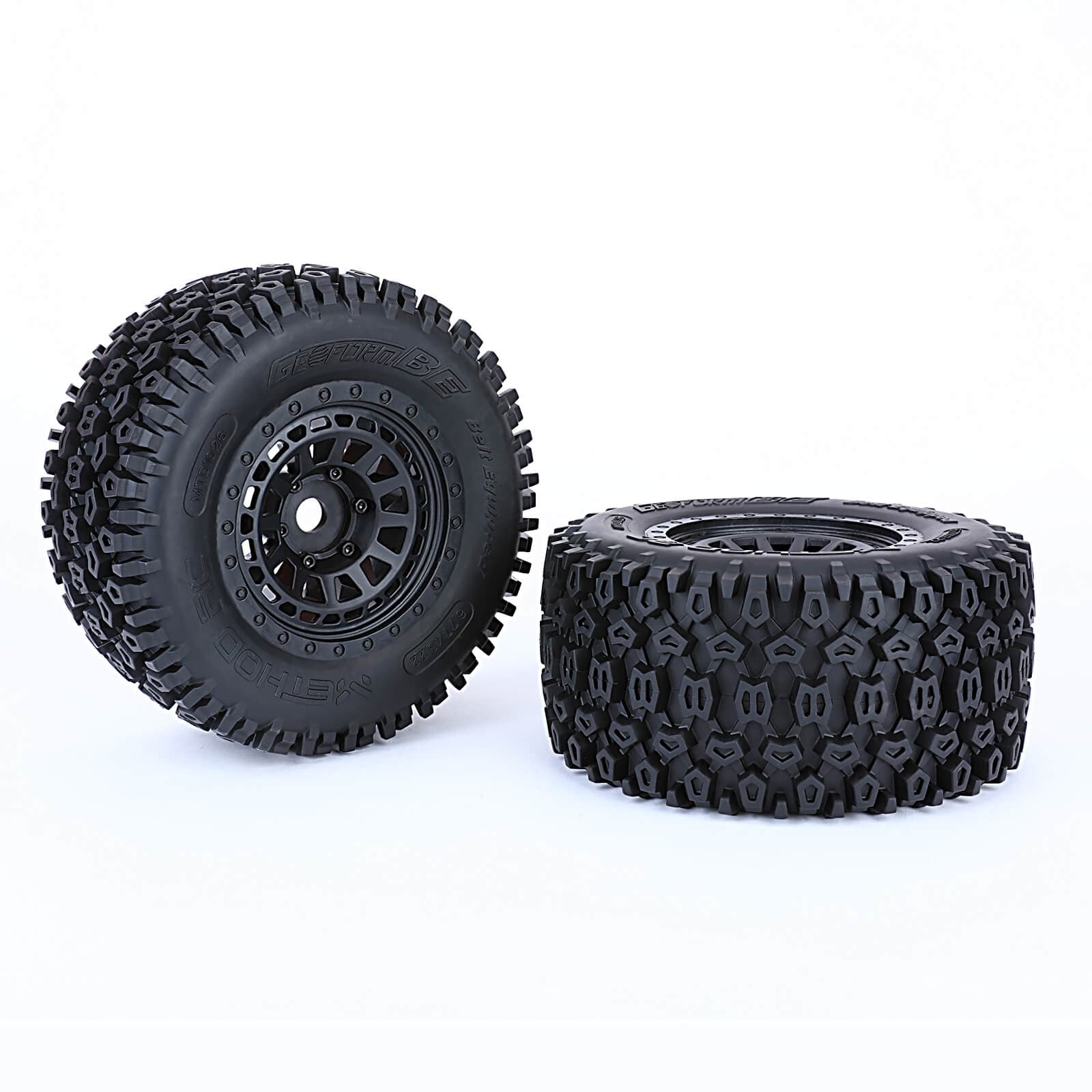 Method RC Tire and Wheel Geoform Off-Road Belted 1/8th Monster Truck Tires on Array 17mm Hex Wheels (2pcs, Glued)