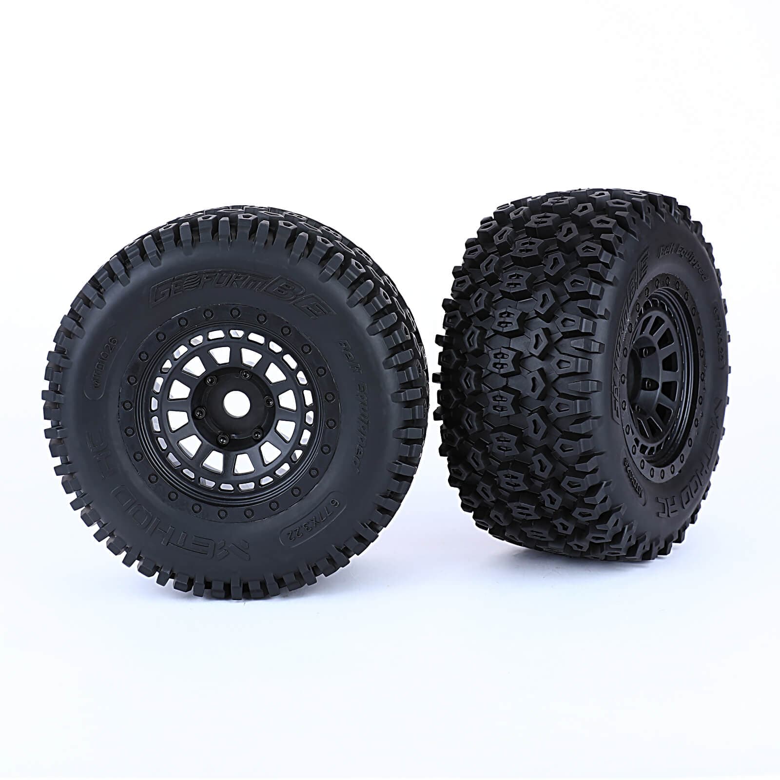 Method RC Tire and Wheel Geoform Off-Road Belted 1/8th Monster Truck Tires on Array 17mm Hex Wheels (2pcs, Glued)