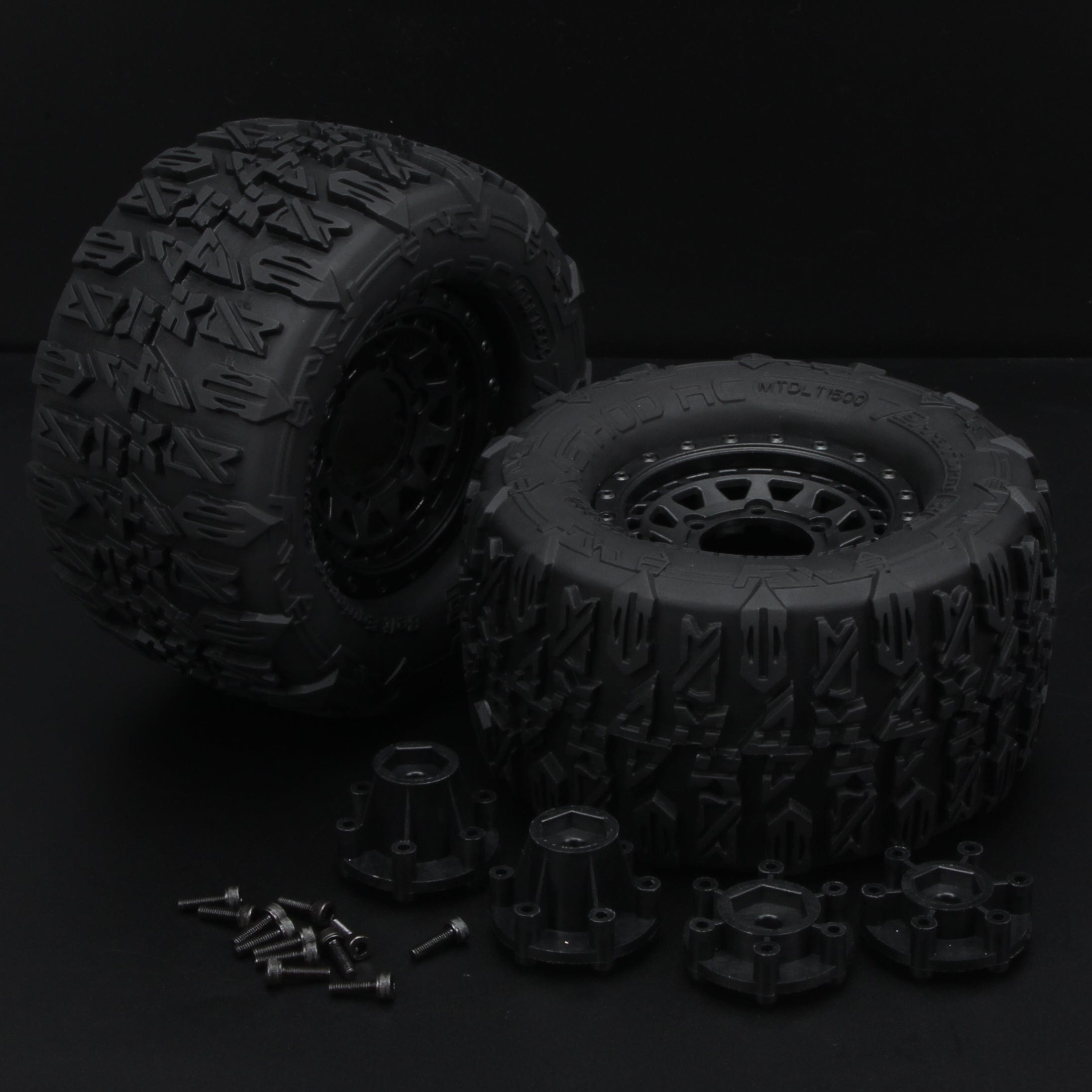 Method RC Tire and Wheel Terraform All-Terrain Belted 1/10th Monster Truck Tires on Array Beadlock 12/14mmmm Hex Wheels (2pcs)