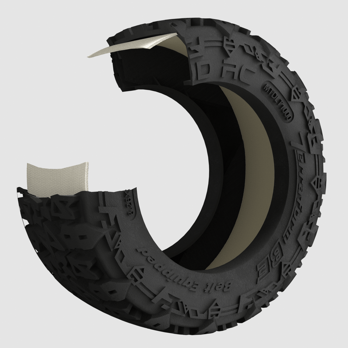 Terraform All-Terrain Belted 1/5th Monster Truck Tires on Array 24mm H