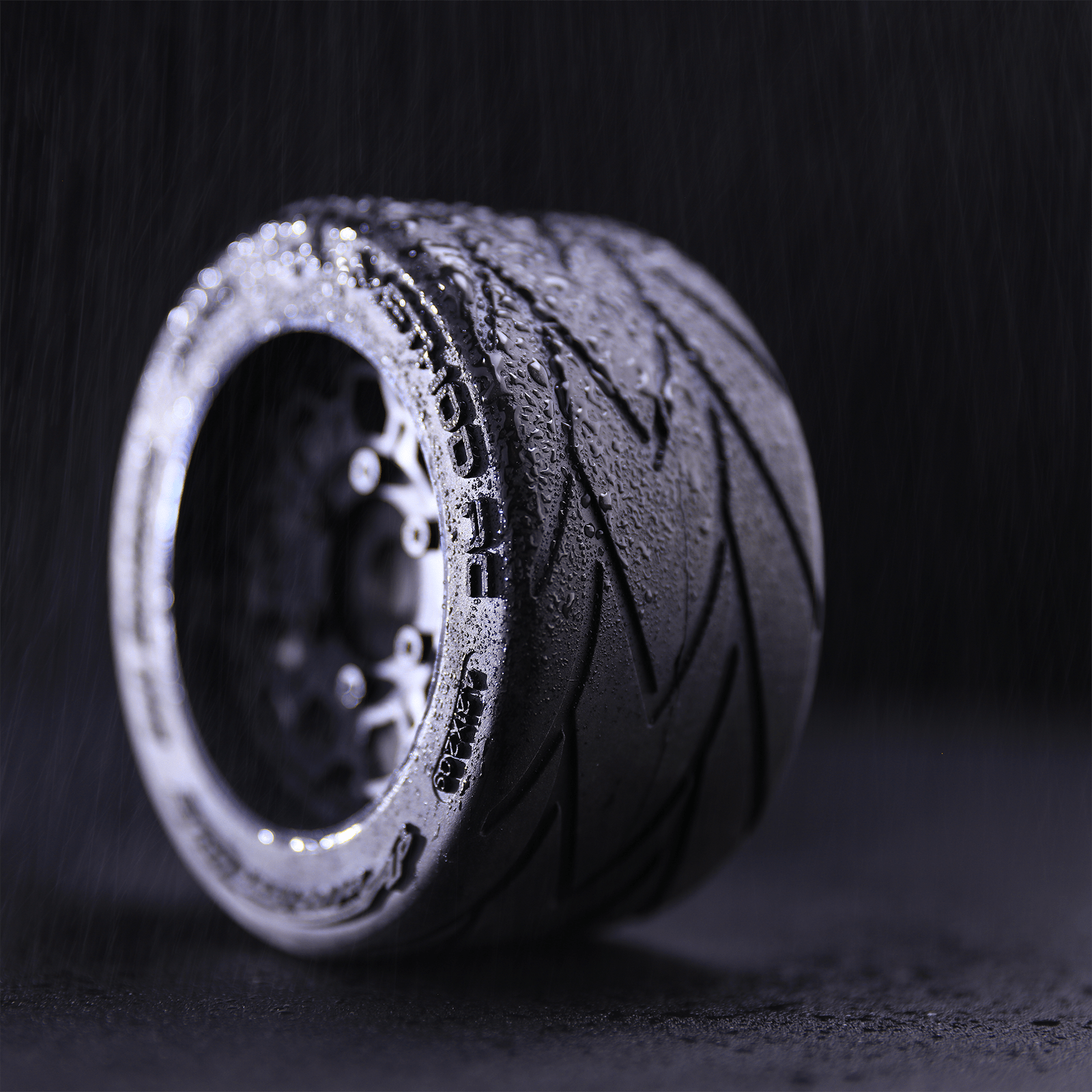 Method RC Tire and Wheel Velociter Belted 1/7th On-Road Tires on Hive 17mm Hex Wheels, Felony Rear, 54/106 (2pcs, Glued)