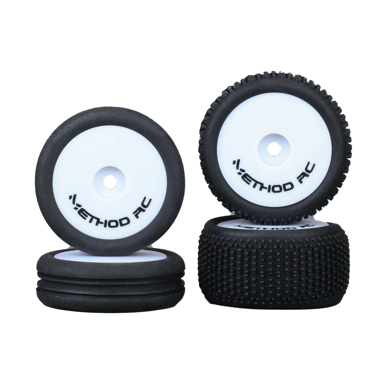 Method RC Tire and Wheel White METHOD RC NitraGrip Micro-B Tire Set