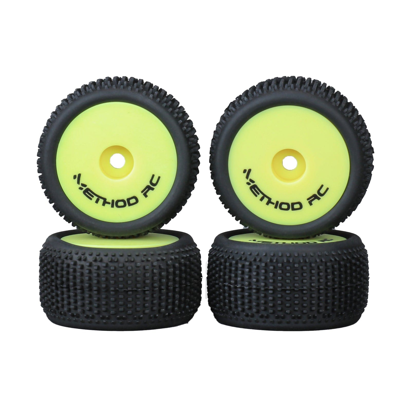 Method RC Tire and Wheel Yellow METHOD RC NitraGrip Micro-T Tire Set